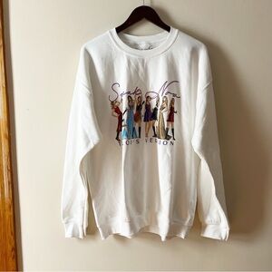 Like NEW Taylor Swift Speak Now Eras Crew Neck Sweatshirt White Size Large